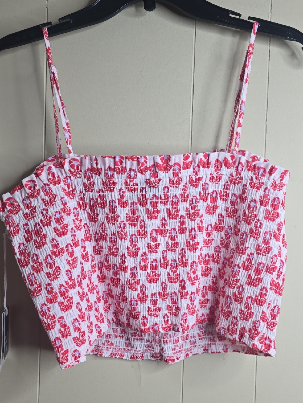 Roller Rabbit x Target Women's Floral Smocked Peplum Tank Top Red - Picture 7 of 7
